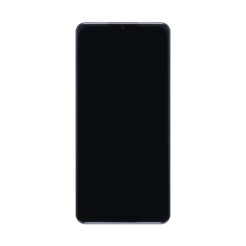 شاشة عرض وديجتايزر لهاتف Samsung Galaxy A13 5G A136B مع إطار، أسود، جودة أصلية (OEM)