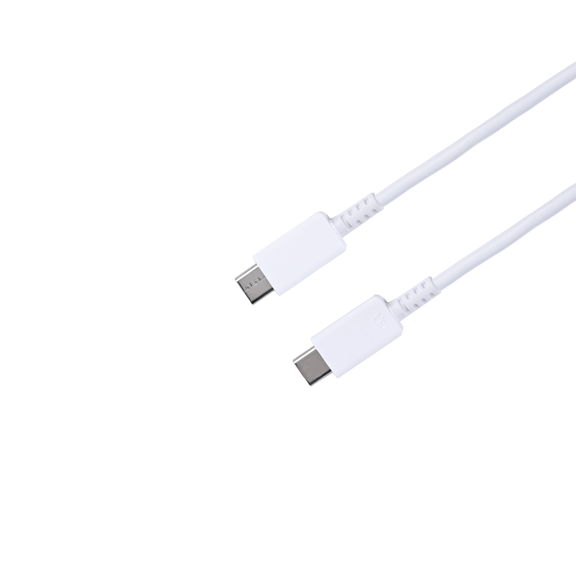 كابل بيانات سامسونج EP-DX310JWE USB-C إلى USB-C، 3 أمبير، 180 سم، أبيض، أصلي، بالجملة
