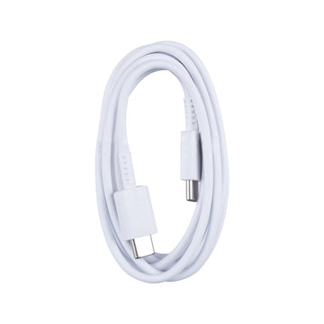 كابل بيانات سامسونج EP-DX310JWE USB-C إلى USB-C، 3 أمبير، 180 سم، أبيض، أصلي، بالجملة