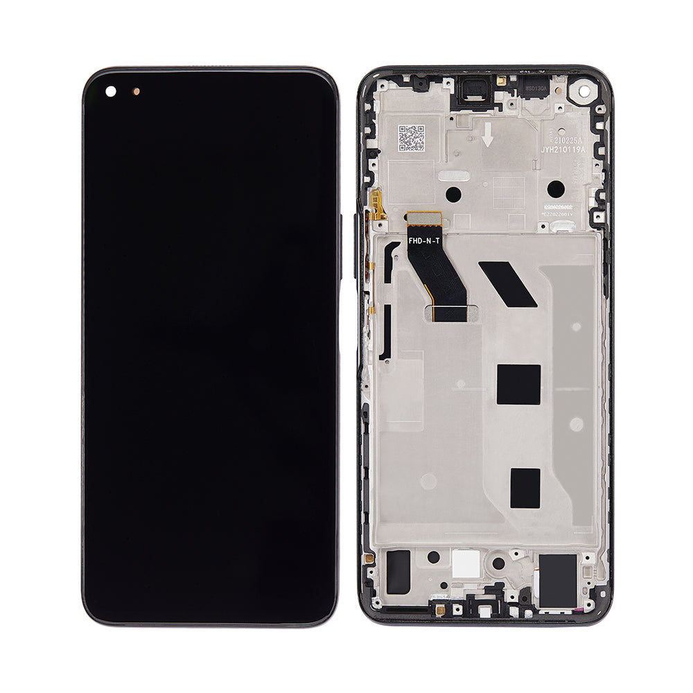 Ecrã e Digitalizador com Armação, pretos, para Huawei Honor 50 Lite, Nova 8i, Honor X20 OEM