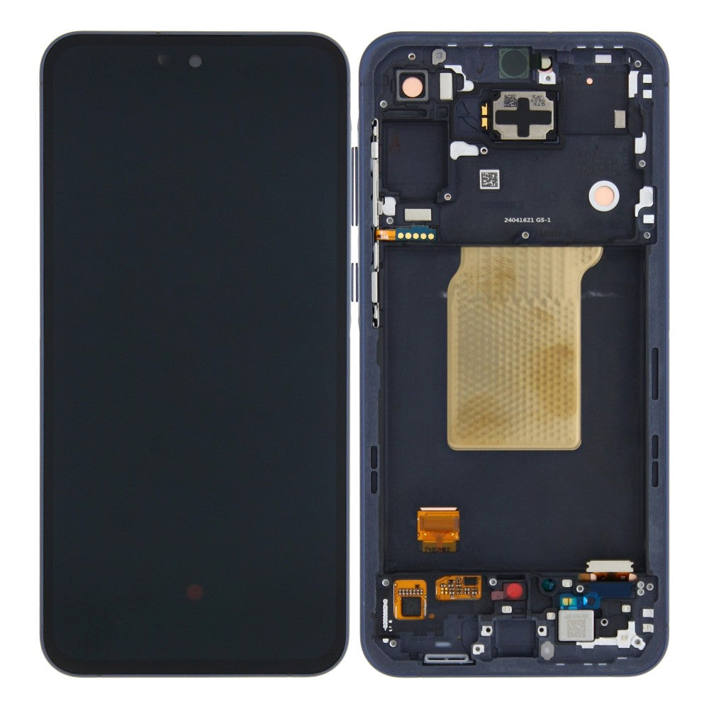 Samsung Galaxy A55 A556B Ecrã e Digitalizador com Chassi Azul Marinho Pré-Montado