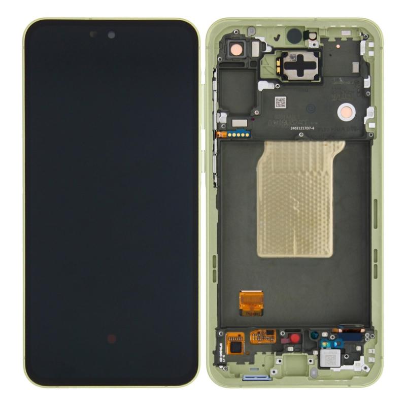 Samsung Galaxy A55 A556B Ecrã e Digitalizador com Moldura Limão Pré-Montado