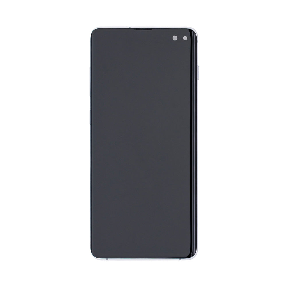 Samsung Galaxy S10 Plus G975F Ecrã e Digitalizador Com Aro Branco Prisma Recondicionado