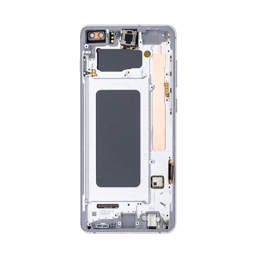 Samsung Galaxy S10 Plus G975F Ecrã e Digitalizador Com Aro Branco Prisma Recondicionado