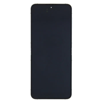 شاشة Samsung Galaxy Z Flip6 F741B الرئيسية ومحول رقمي مع إطار - أبيض - حزمة خدمة