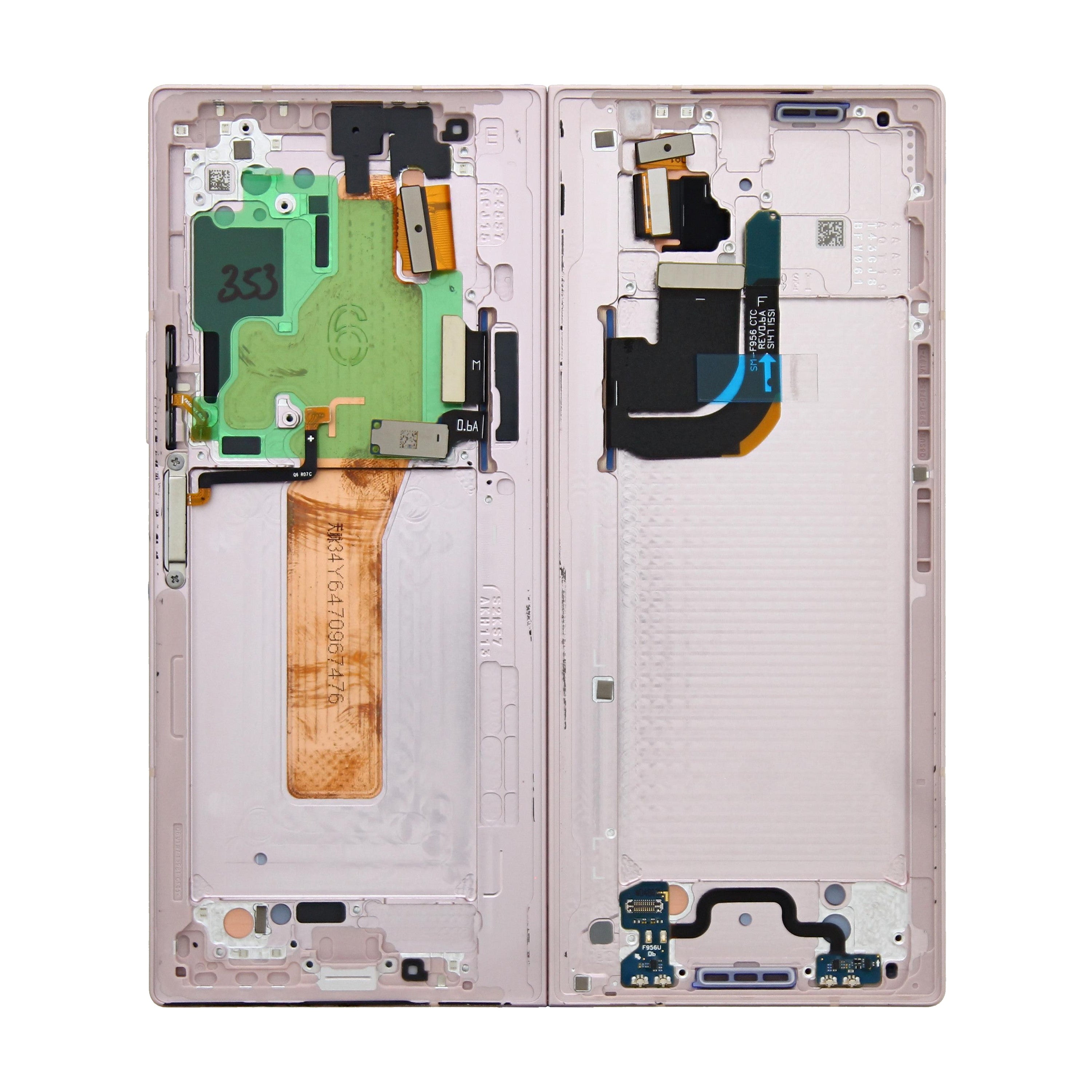 Samsung Galaxy Z Fold6 F956B Ecrã Principal e Digitalizador com Aro Rosa Serviço Pack