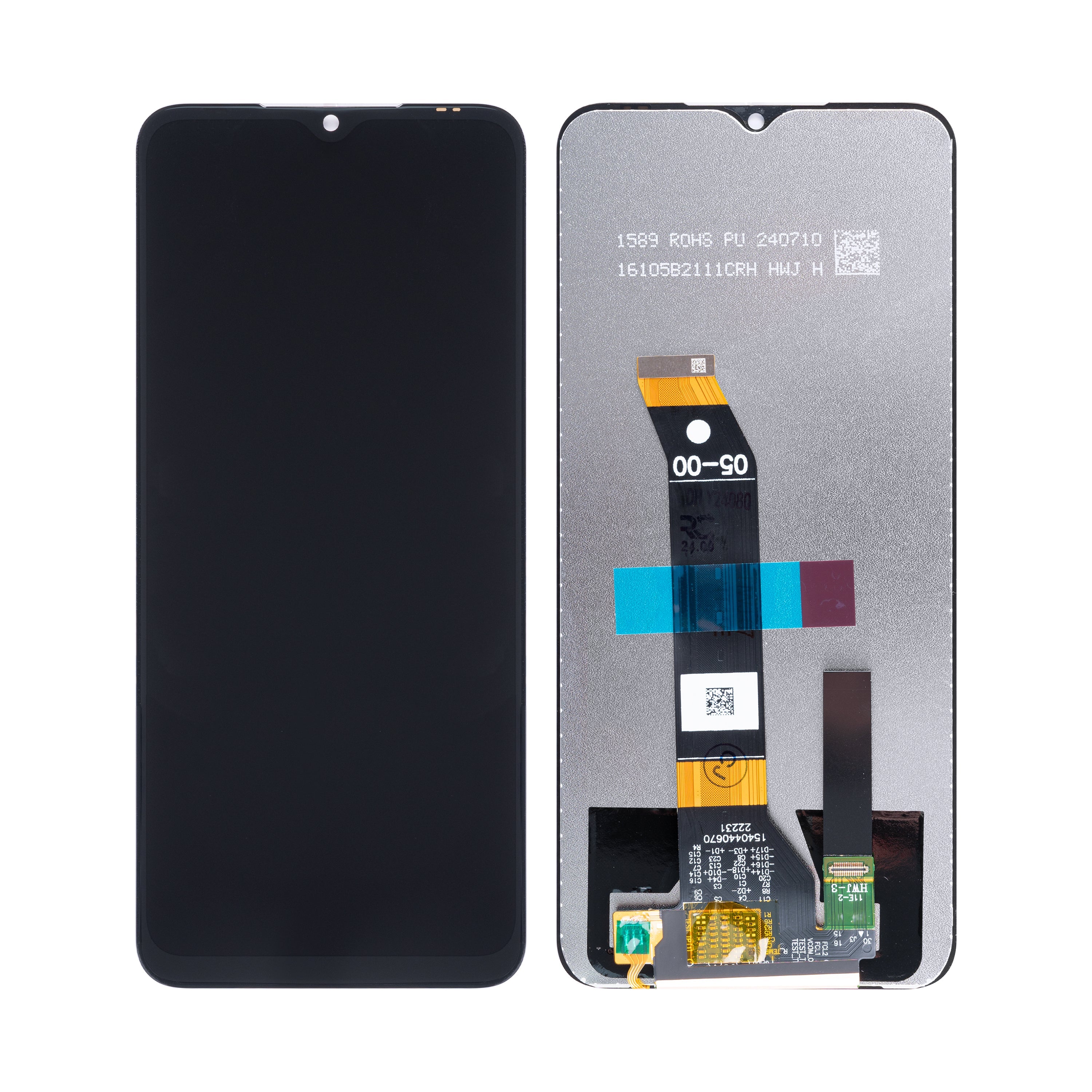 شاشة عرض وجهاز رقمي (ديجتايزر) لهاتف Xiaomi Poco M5 4G بدون إطار، لون أسود، قطعة أصلية (OEM)