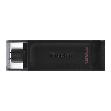 كينجستون DataTraveler 70 USB-C 3.2 Gen 1 فلاش درايف أسود سعة 128 جيجابايت