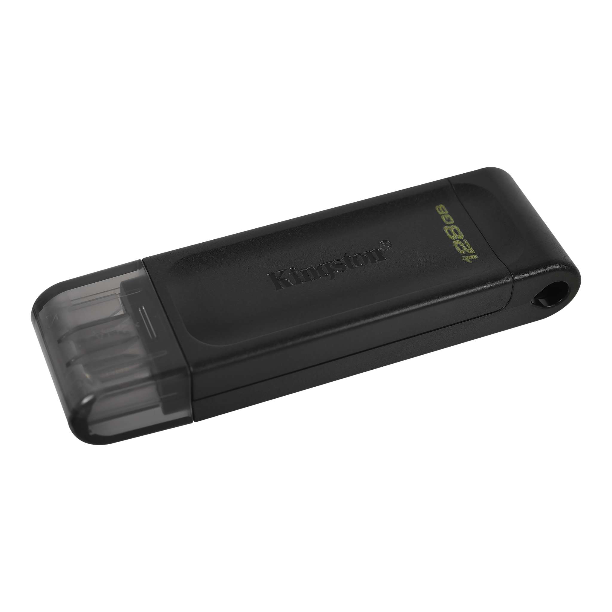 كينجستون DataTraveler 70 USB-C 3.2 Gen 1 فلاش درايف أسود سعة 128 جيجابايت