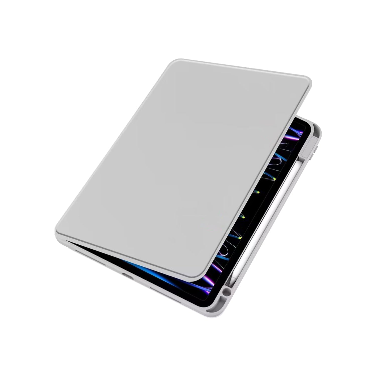 Capa Protetora em Pele Sintética PU para Apple iPad Pro 11 polegadas (2024) Cinzento