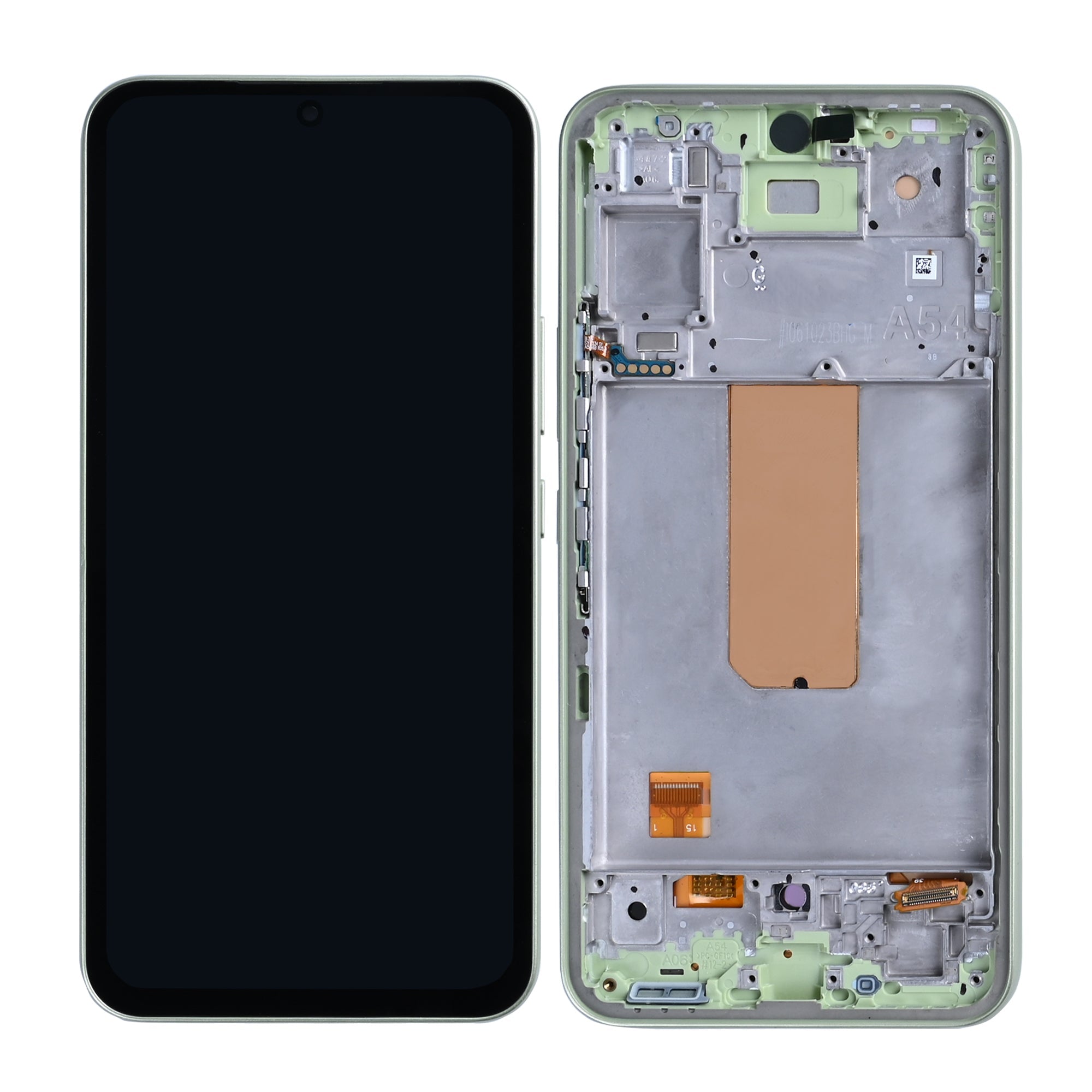 Ecrã e Digitalizador com Armação para Samsung Galaxy A54 5G A546B Soft-OLED Lima
