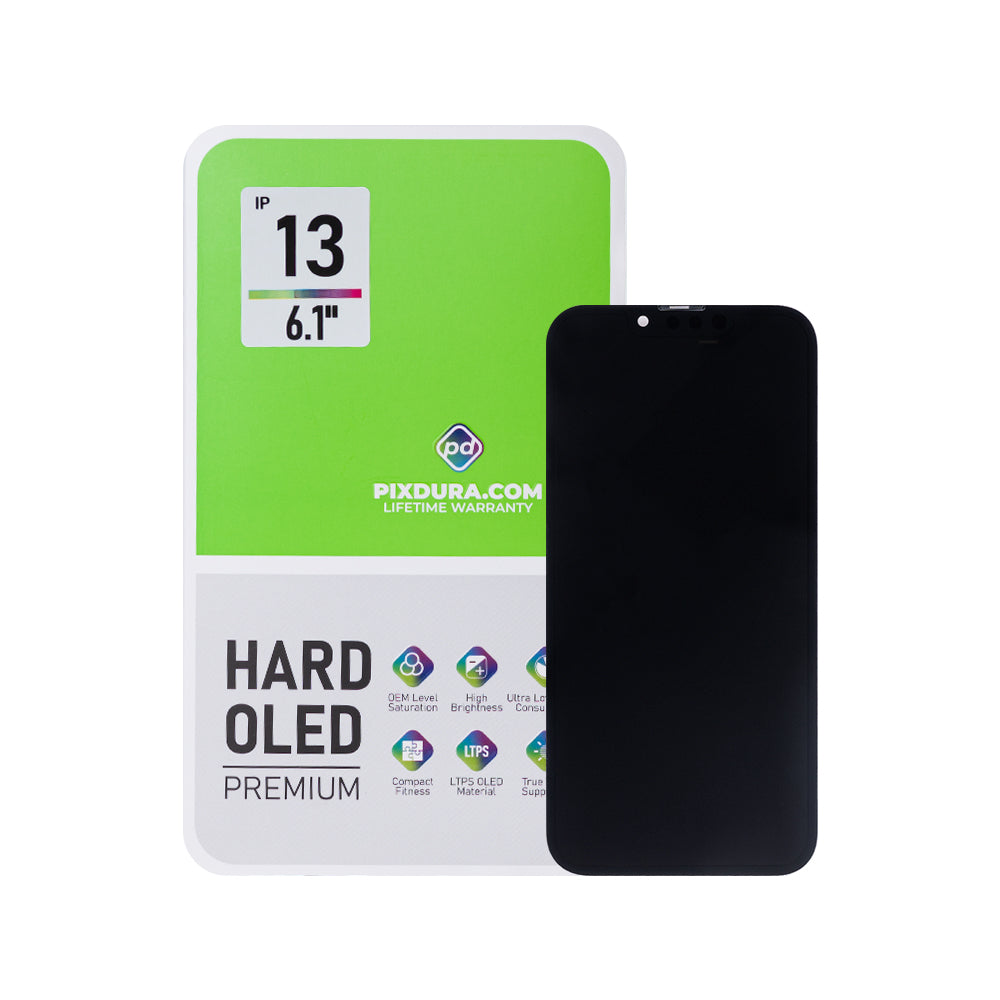 بيكسدورا لشاشة ومحول رقمي لهاتف آبل آيفون 13 من نوع (Hard-OLED) الفاخر (IC قابل للإزالة) (60Hz)