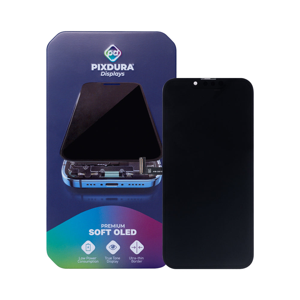PIXDURA Para Apple iPhone 13 Pro Ecrã e Digitalizador Soft-OLED Premium (IC Removível) (120Hz)