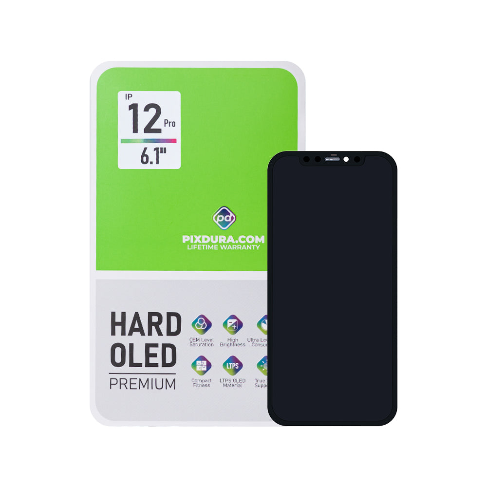 PIXDURA For Apple iPhone 12. 12 Pro Display And Digitizer Hard-OLED Premium (IC Removable) (60Hz)
