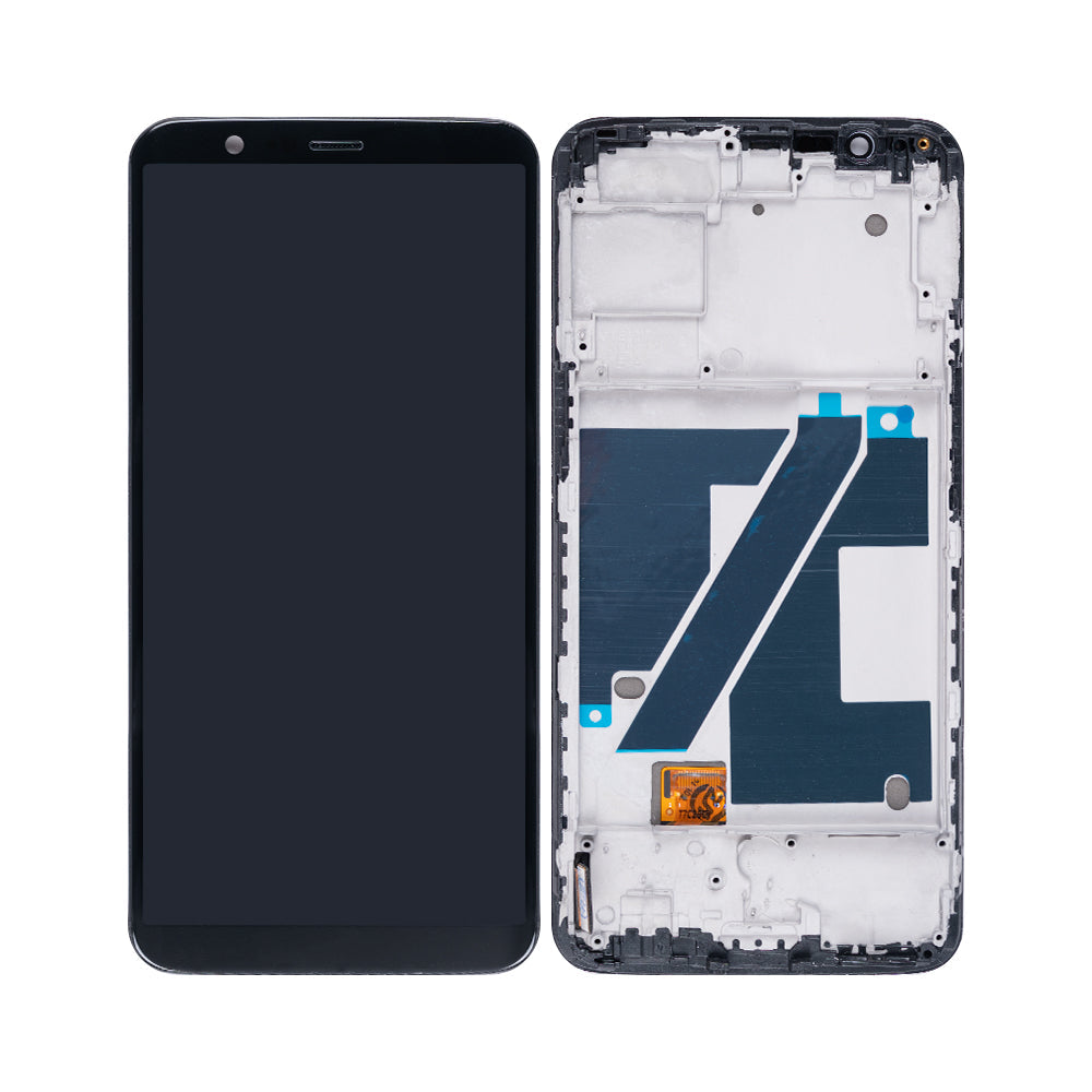 Ecrã e Digitalizador OnePlus 5T Com Moldura Preto Meia-noite OEM