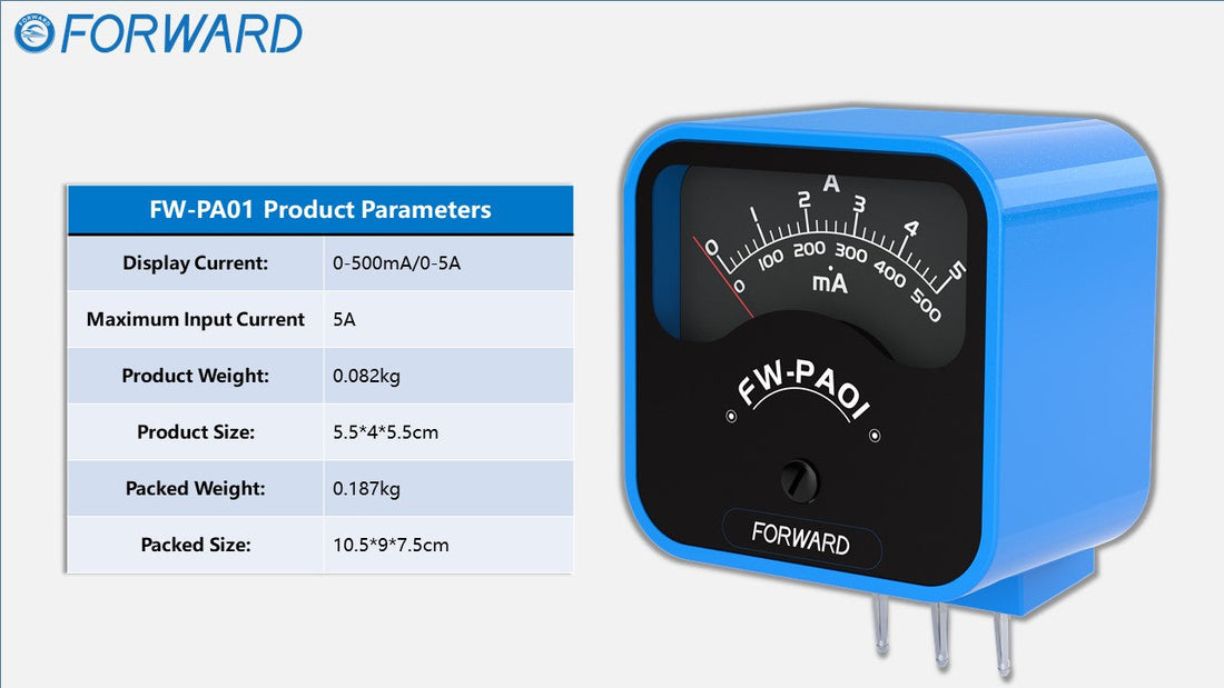 FORWARD FW-PA01 Precision Pointer Ammeter Blue