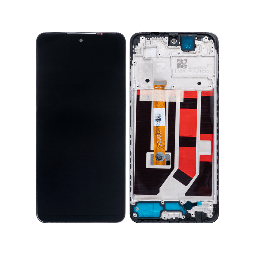شاشة وديجيتالايزر Oppo A58 4G مع إطار أسود لامع (OEM)
