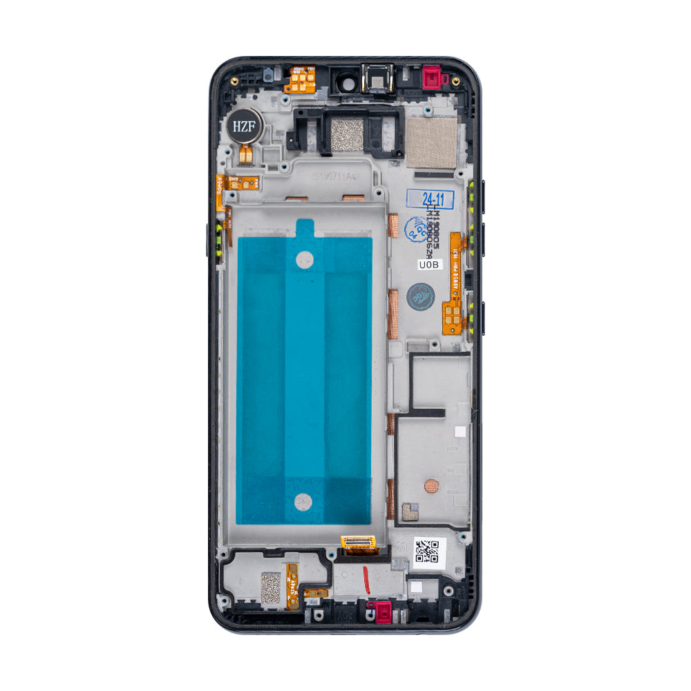 شاشة عرض ومحول رقمي LG Q60 مع إطار باللون الأسود الشفق أصلي
