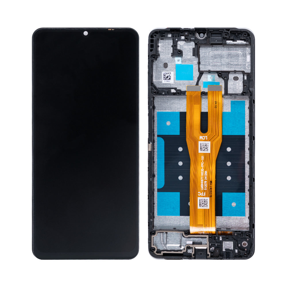 شاشة Samsung Galaxy A06 A065F ومحول رقمي مع إطار أسود Soft-OLED