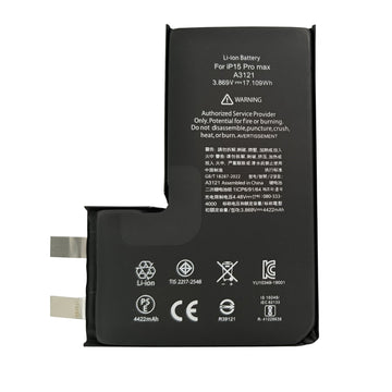 For Apple iPhone 15 Pro Max Battery (Spot Welding Required) No BMS/IC OEM