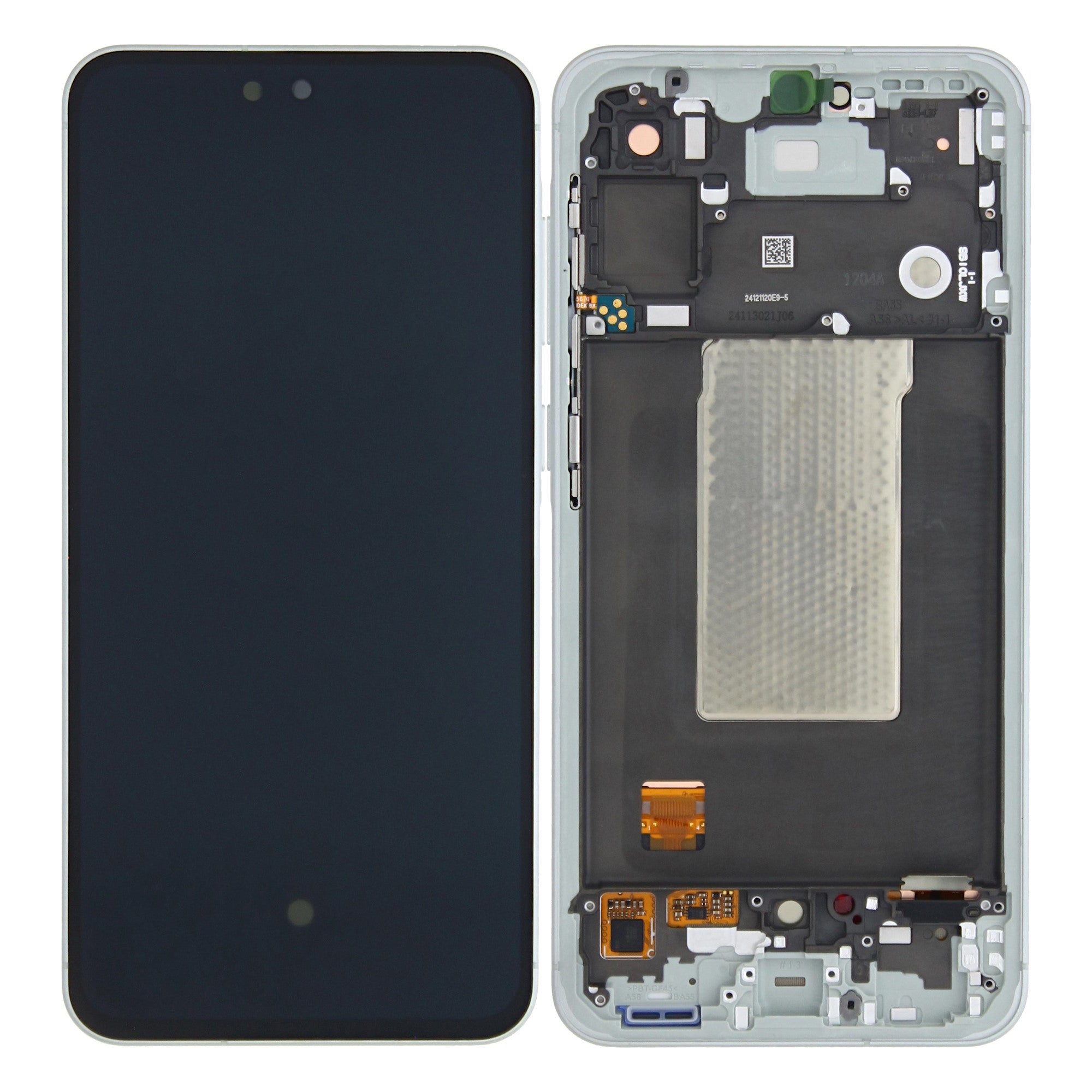 Ecrã e Digitalizador com Chassi Samsung Galaxy A56 A566B Verde-azeitona Pré-montado