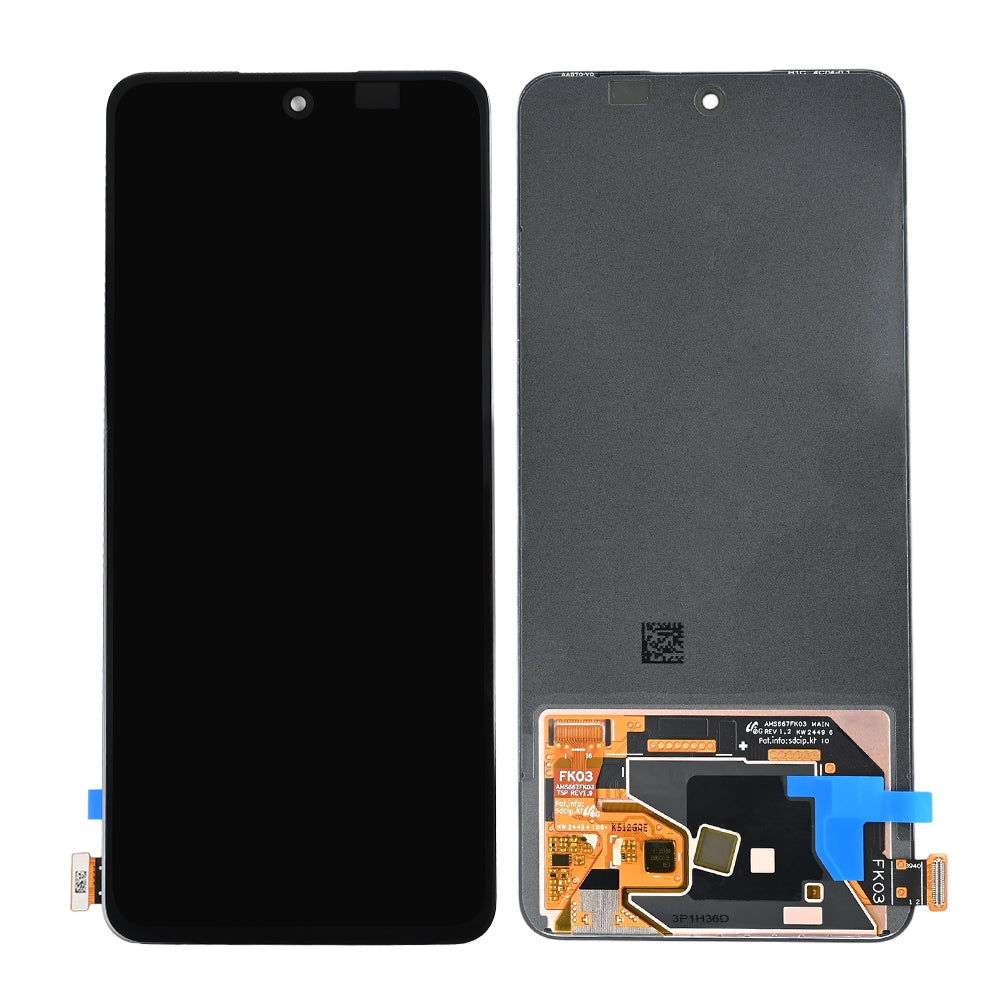 شاشة عرض جهاز أوبو رينو 12 إف 4G. رينو 12 إف 5G مع محول رقمي بدون إطار، لون أسود، تصنيع أصلي (OEM)