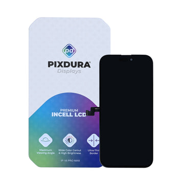 PIXDURA لشاشة آبل آيفون 16 برو ومحول رقمي In-Cell ممتاز (120 هرتز)