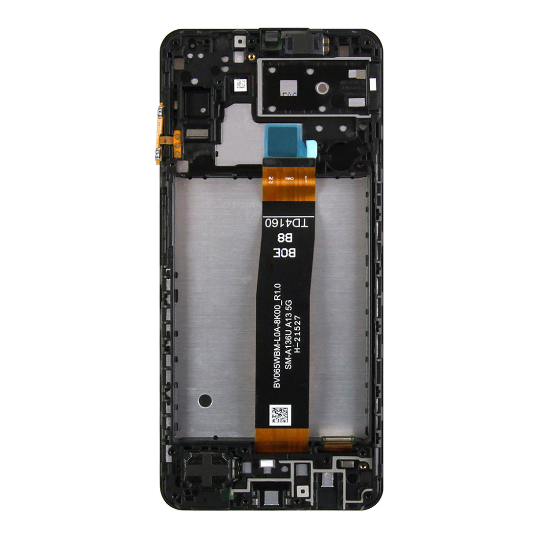 Samsung Galaxy A13 5G A136B Ecrã e Digitalizador com Armação Preto Service Pack