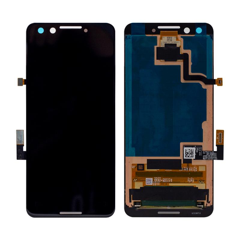 Google Pixel 3 Ecrã e Digitalizador Sem Aro Preto Soft-OLED