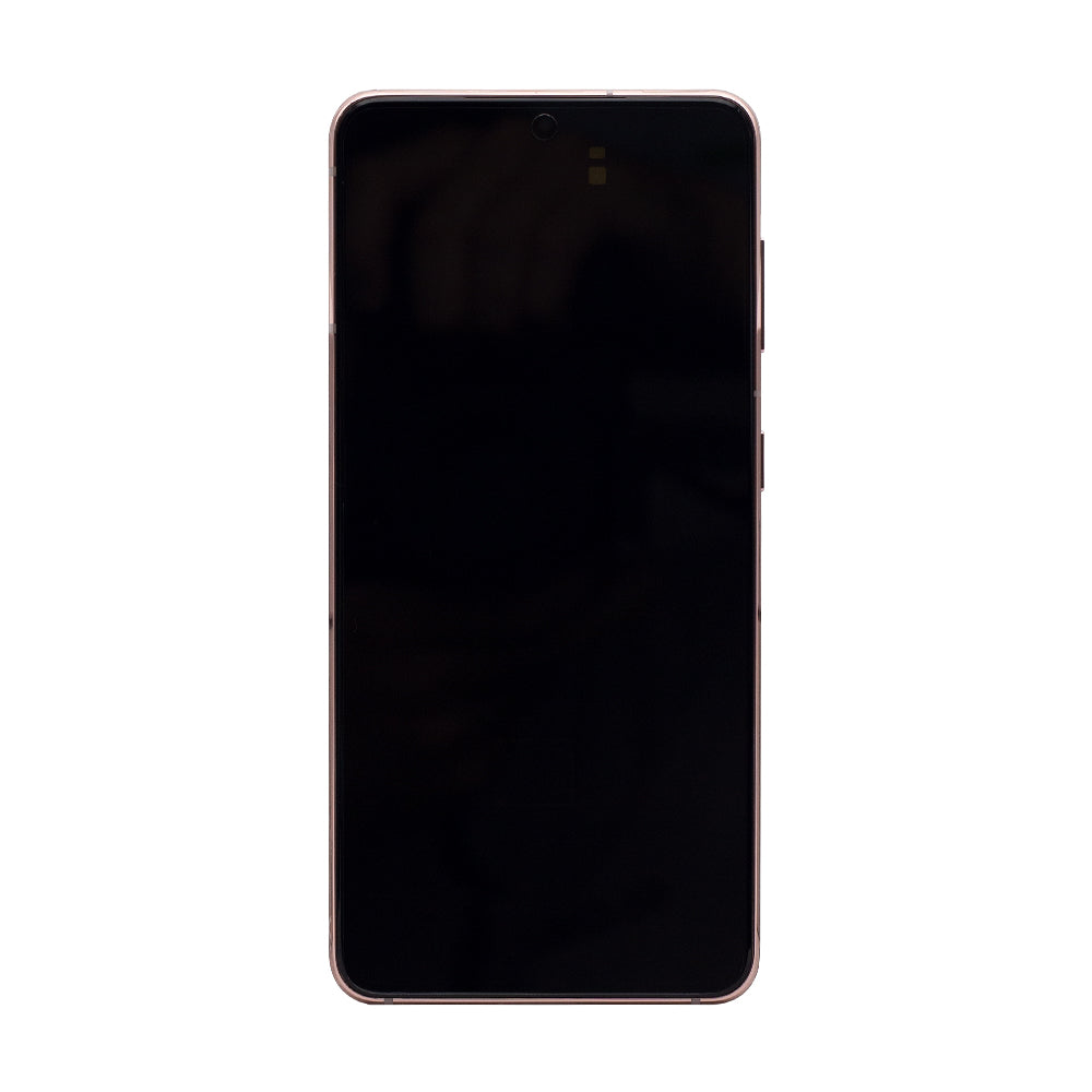 شاشة وهيكل ديجتايزر سامسونج جالاكسي S21 5G G991B باللون الوردي فانتوم مع إطار (خدمة تعبئة)