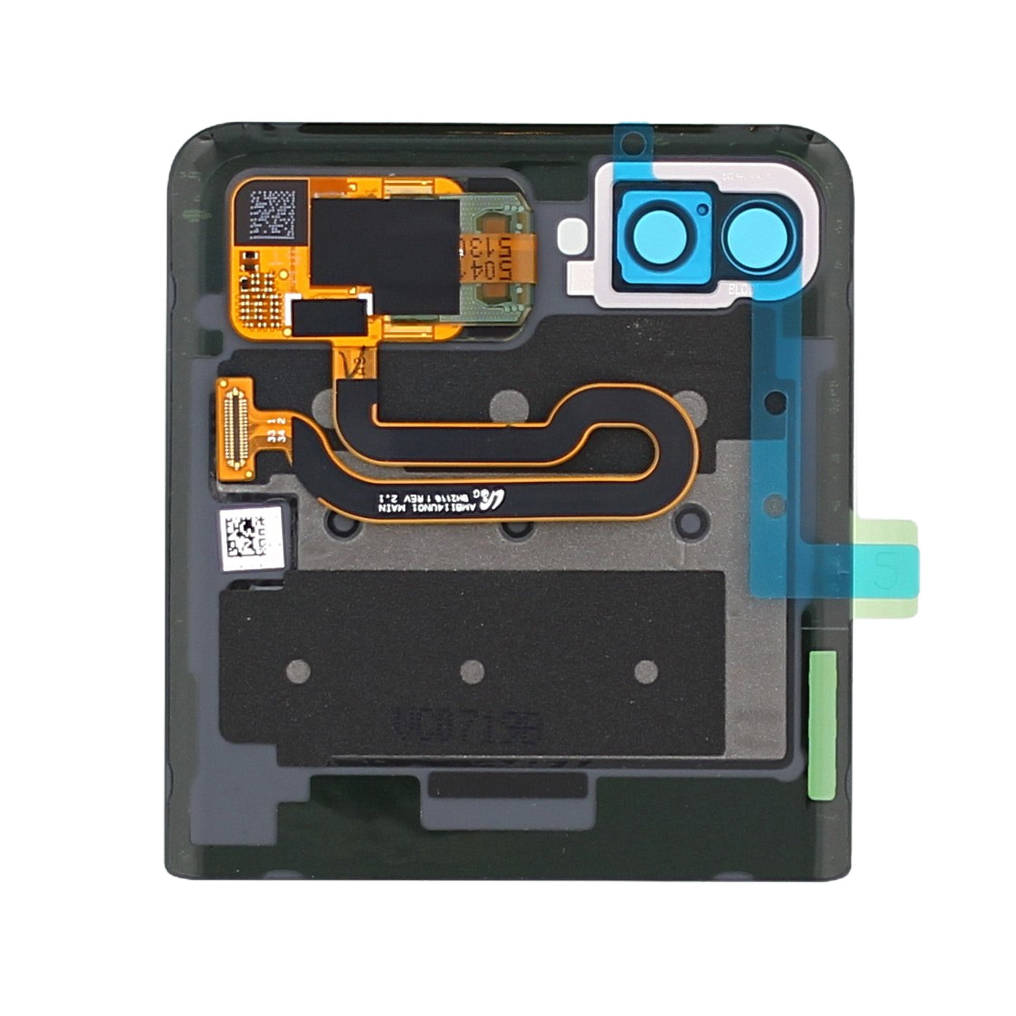 شاشة عرض فرعية ومحول رقمي (ديجتايزر) لهاتف سامسونج جالاكسي زد فليب 5G F707B باللون الأبيض الغامض - حزمة خدمة