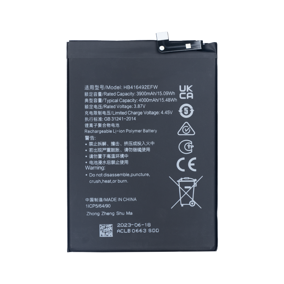 Bateria Huawei Honor X8 HB416492EFW OEM
