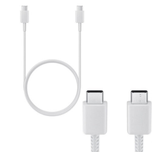 Cabo de Dados USB-C para USB-C Samsung EP-DA705BWE 100 cm Branco Original a Granel