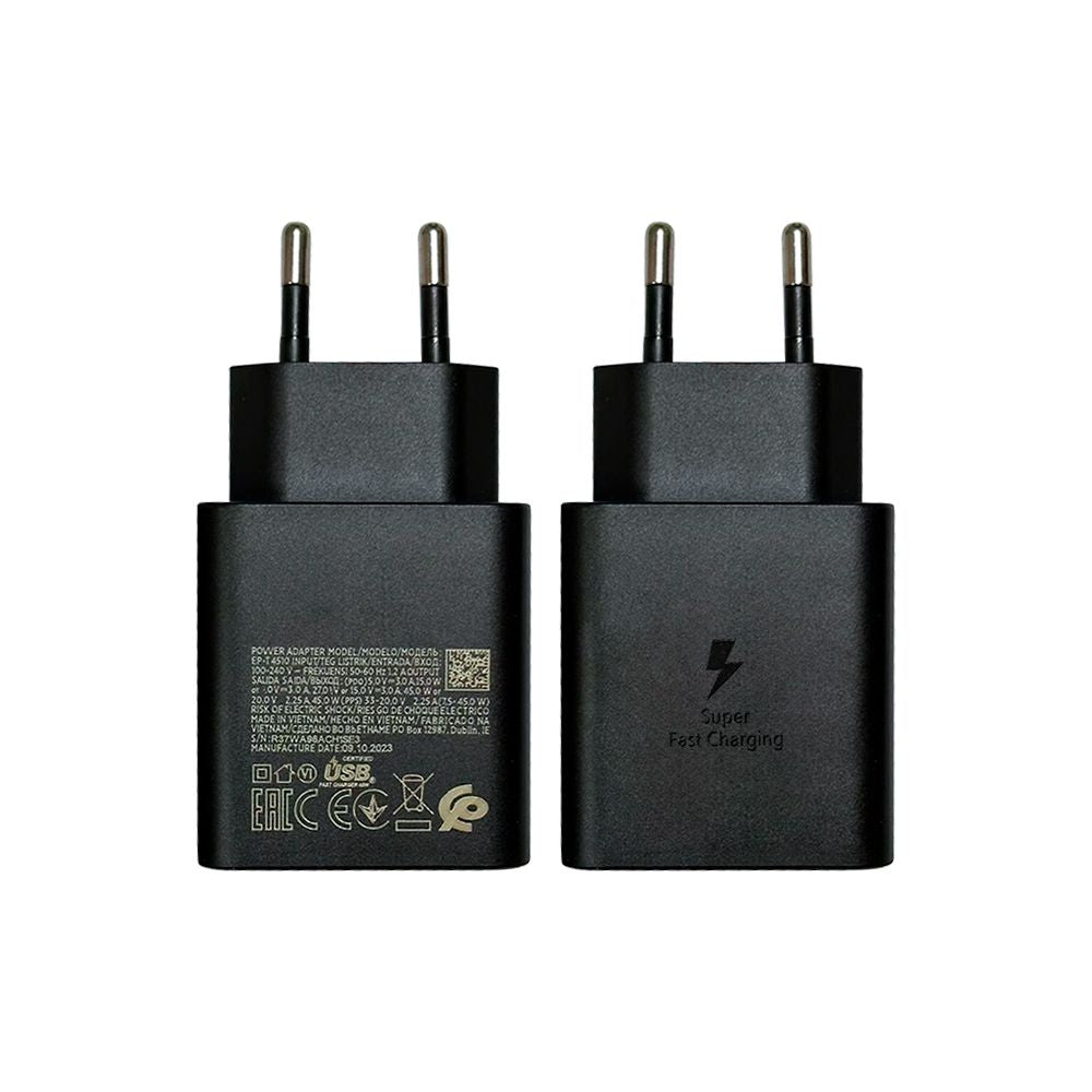 Carregador Samsung Super Rápido EP-T4510 45W Preto Original Bulk