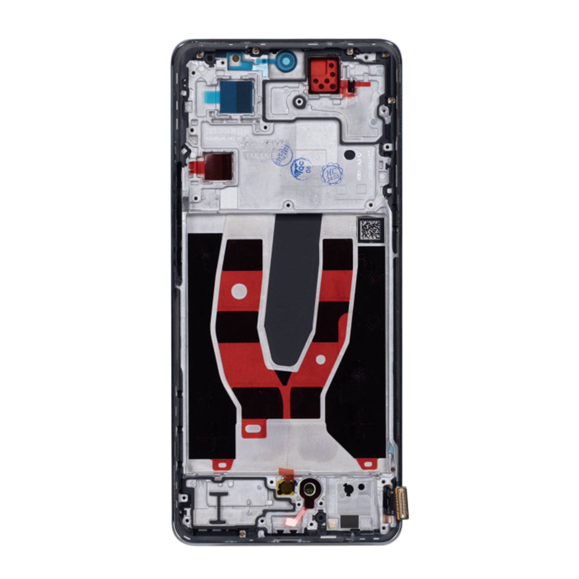 Ecrã e Digitalizador Oppo Reno 10 com Moldura Cinzento-Prateado OEM
