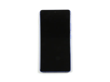 شاشة عرض وديجتايزر لهاتف سامسونج جالاكسي S10 لايت G770F مع إطار أزرق من نوع بريزم، حزمة خدمة