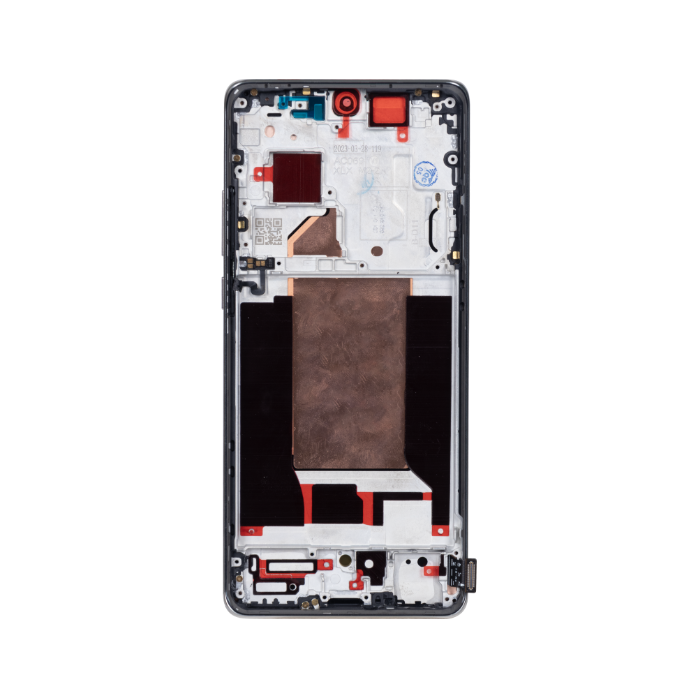Ecrã e Digitalizador Oppo Reno 10 Pro Plus com Armação Cinzento Prateado OEM
