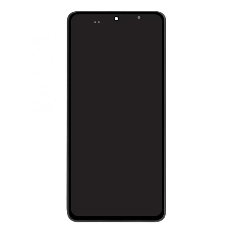 شاشة عرض ومحول رقمي سامسونج جالكسي A51 A515F مع إطار أسود من نوع Soft-OLED