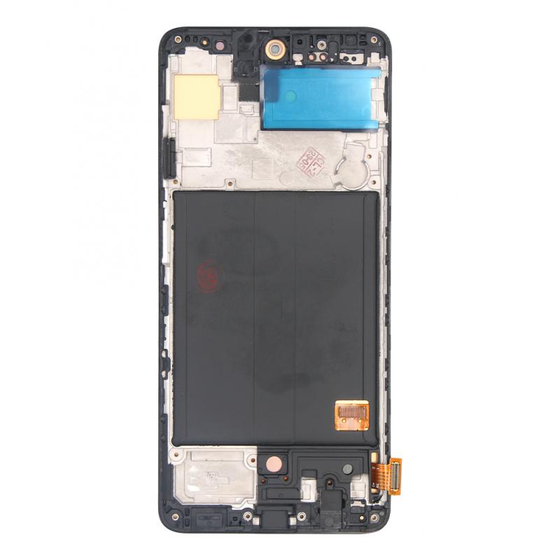 شاشة عرض ومحول رقمي سامسونج جالكسي A51 A515F مع إطار أسود من نوع Soft-OLED