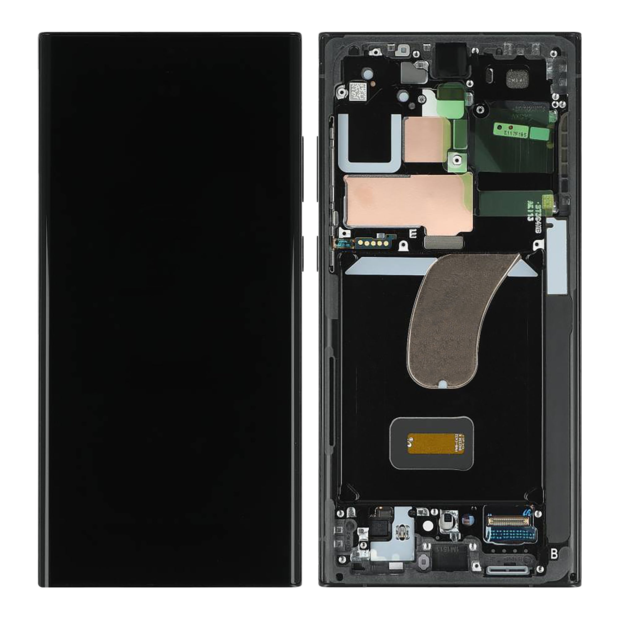 Samsung Galaxy S23 Ultra S918B Display And Digitizer With Frame Graphite. Red Service Pack