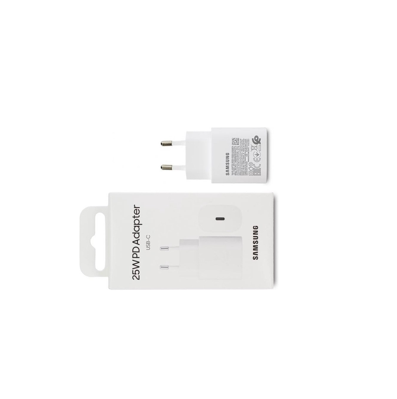 Carregador Samsung EP-TA800XW USB-C 25W PD Incluindo Cabo USB-C Branco Embalagem de Retalho