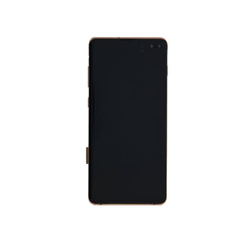 Samsung Galaxy S10 Plus G975F Ecrã e Digitalizador com Aro Branco Cerâmico Service Pack