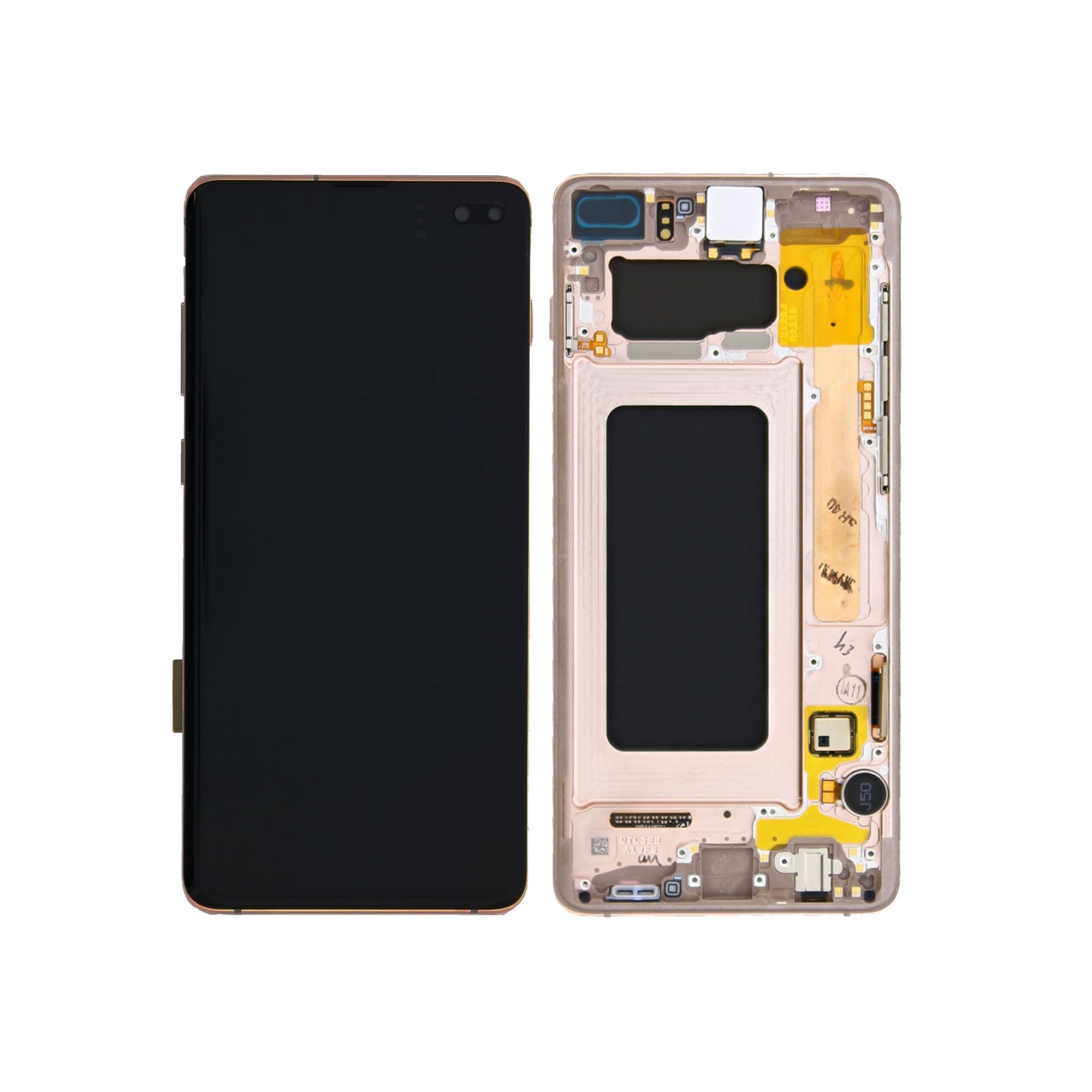 Samsung Galaxy S10 Plus G975F Ecrã e Digitalizador com Aro Branco Cerâmico Service Pack
