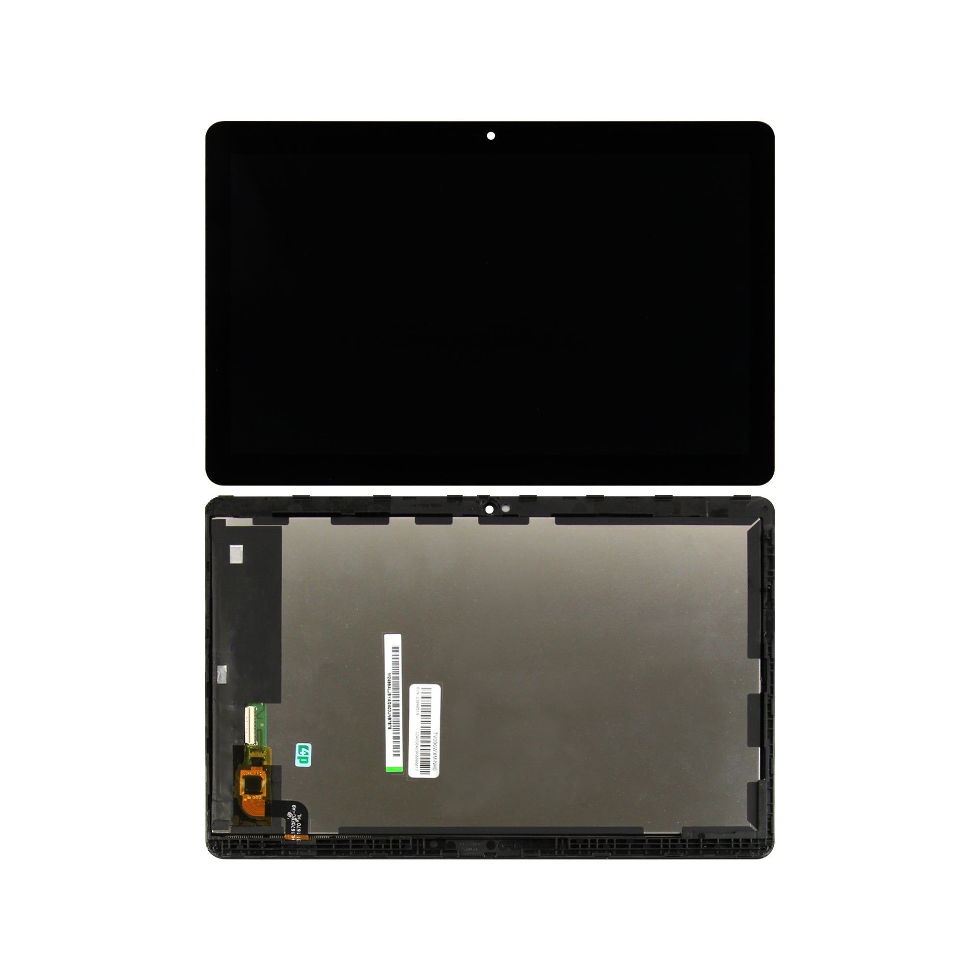 شاشة عرض ومحول رقمي (ديجتايزر) لهاتف هواوي ميديا باد T3 10 مع إطار باللون الأسود، قطعة غيار أصلية (OEM)