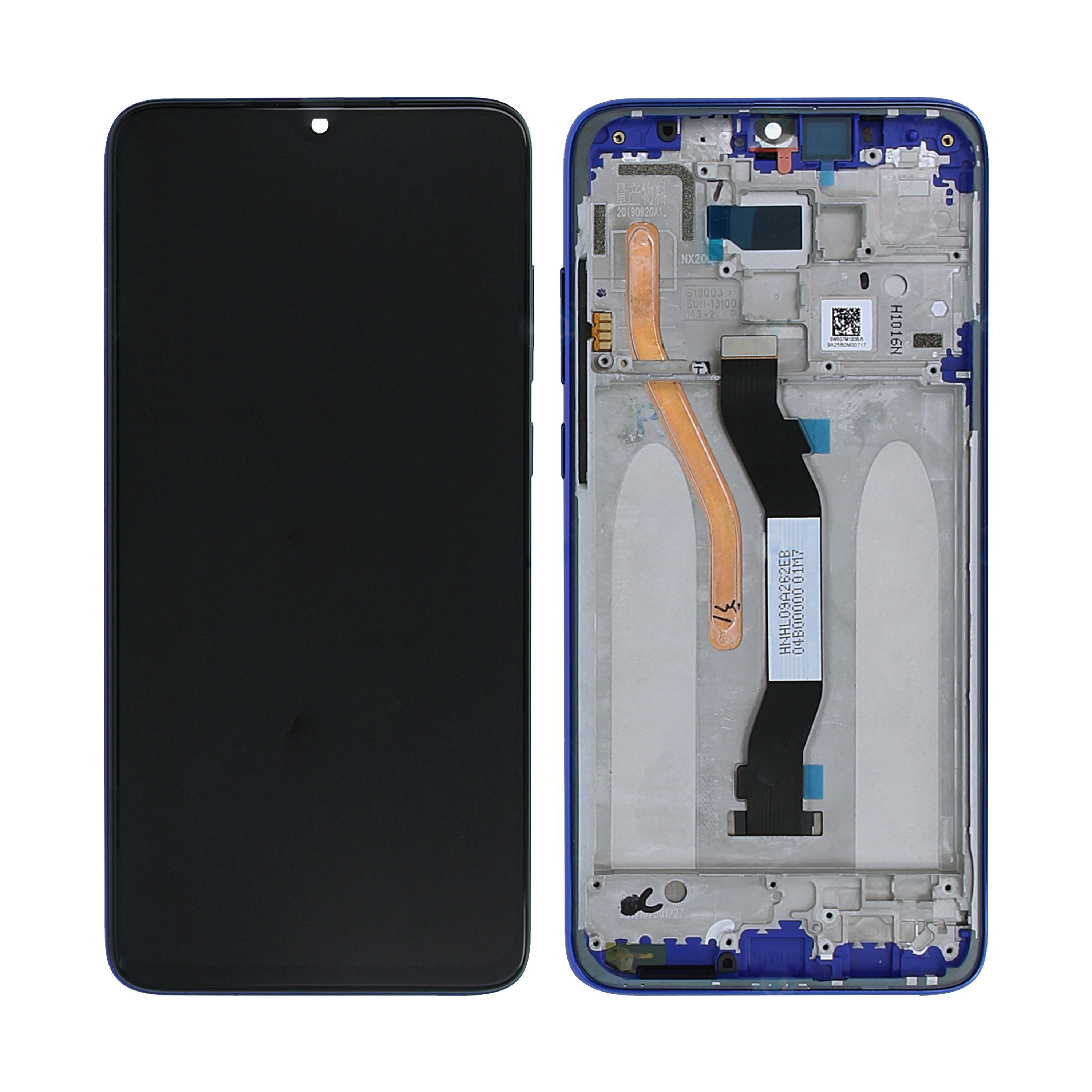 Ecrã e Digitalizador Xiaomi Redmi Note 8 Pro com Chassi Azul OEM