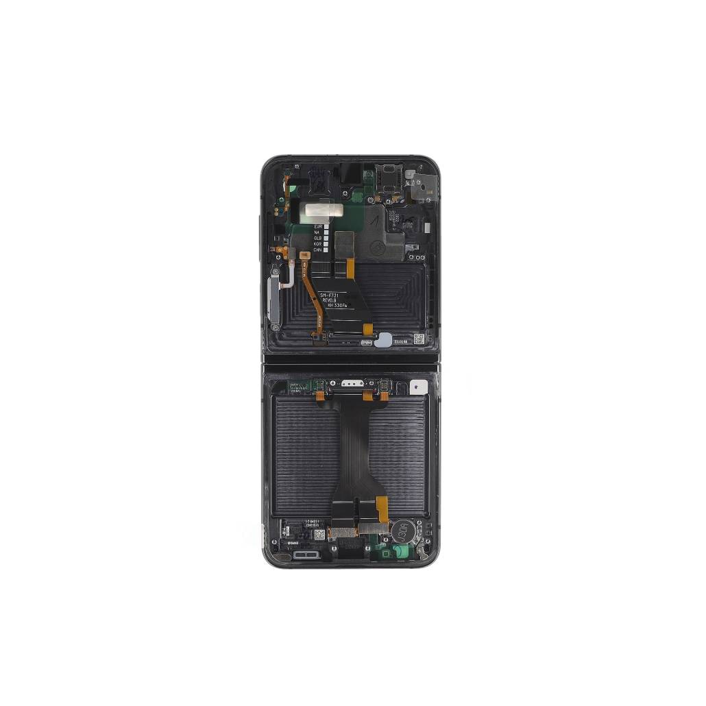 شاشة ومحول رقمي رئيسي لهاتف Samsung Galaxy Z Flip5 F731B مع إطار جرافيت (عبوة خدمة)