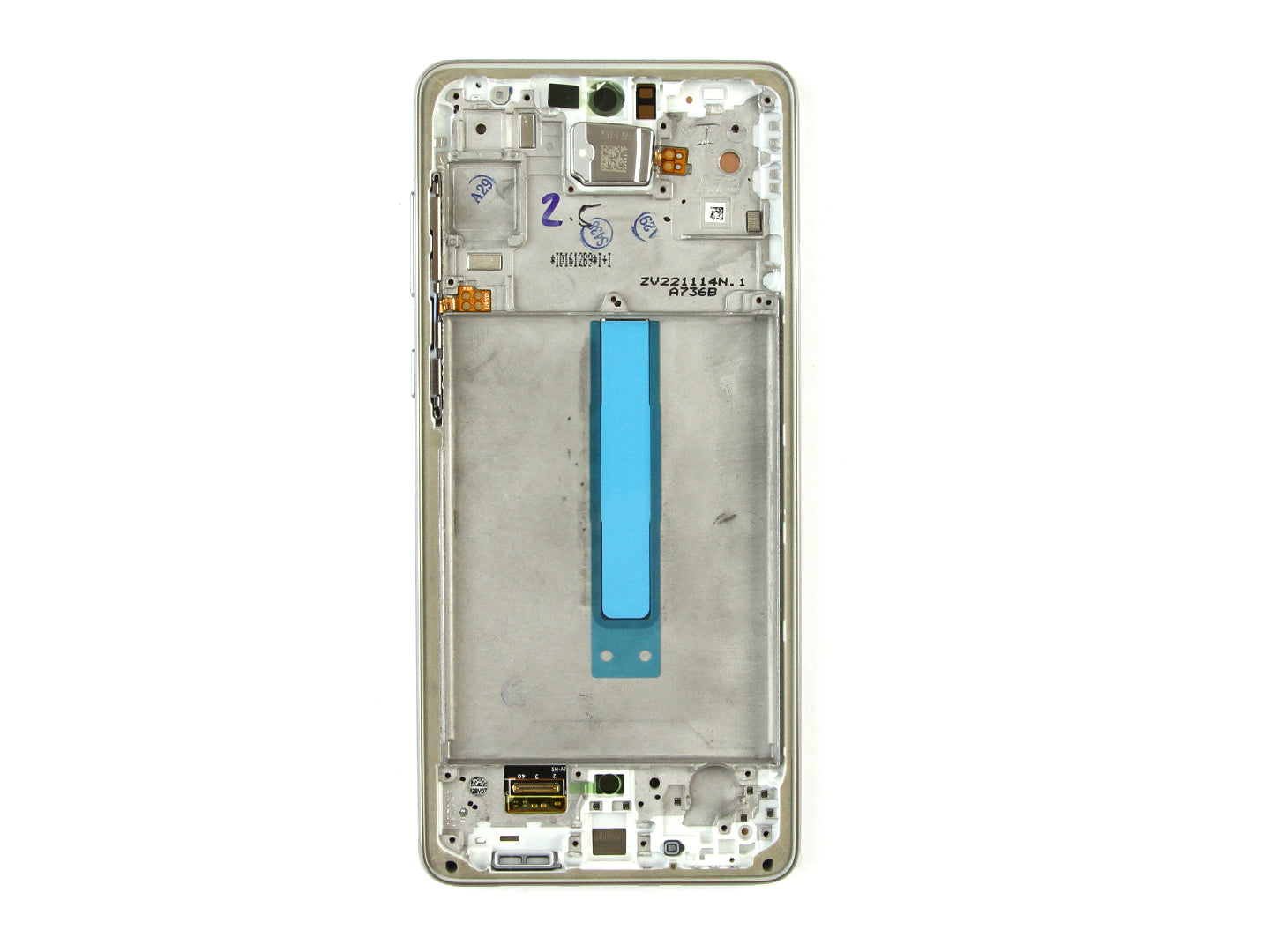 Samsung Galaxy A73 5G A736 Ecrã e Digitalizador com Aro Branco Service Pack