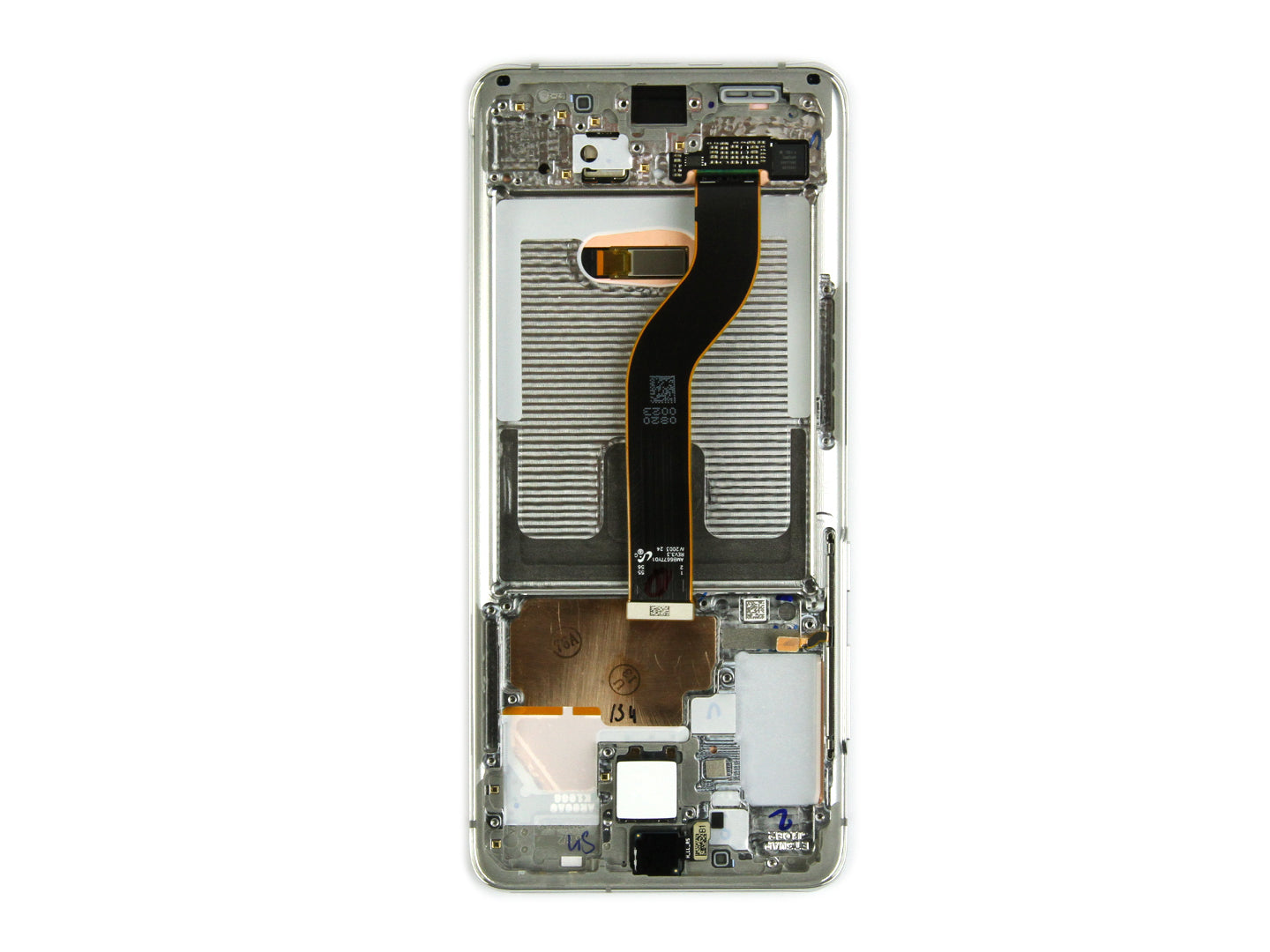 Samsung Galaxy S20 Plus G985F. 5G G986F Display And Digitizer With Frame Cloud White Service Pack