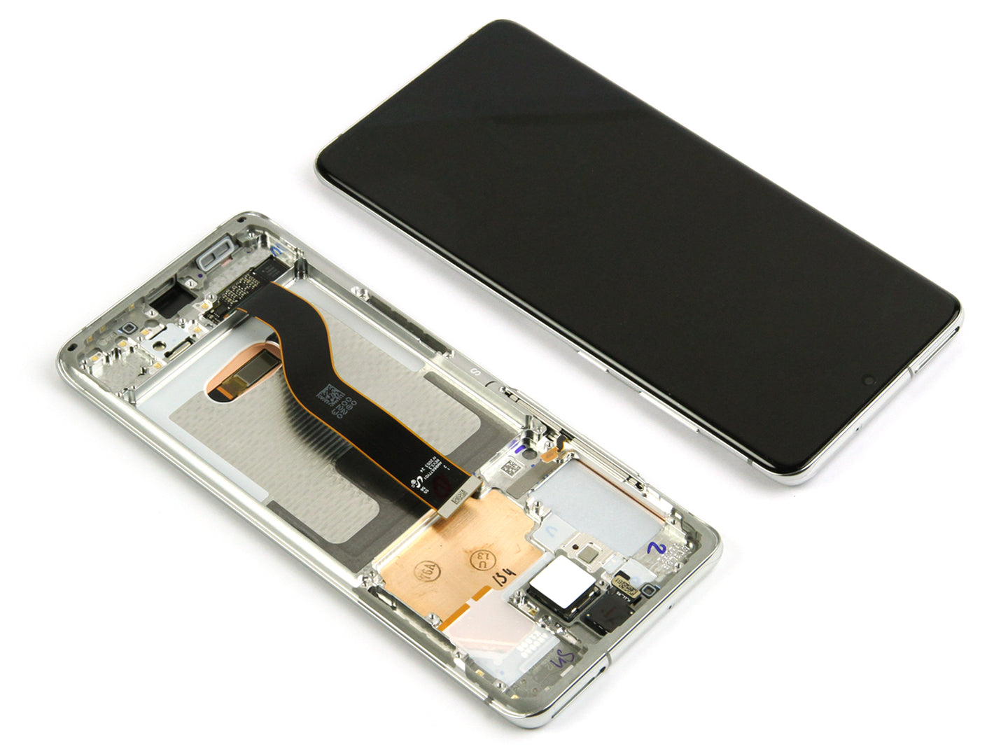 Samsung Galaxy S20 Plus G985F. 5G G986F Display And Digitizer With Frame Cloud White Service Pack