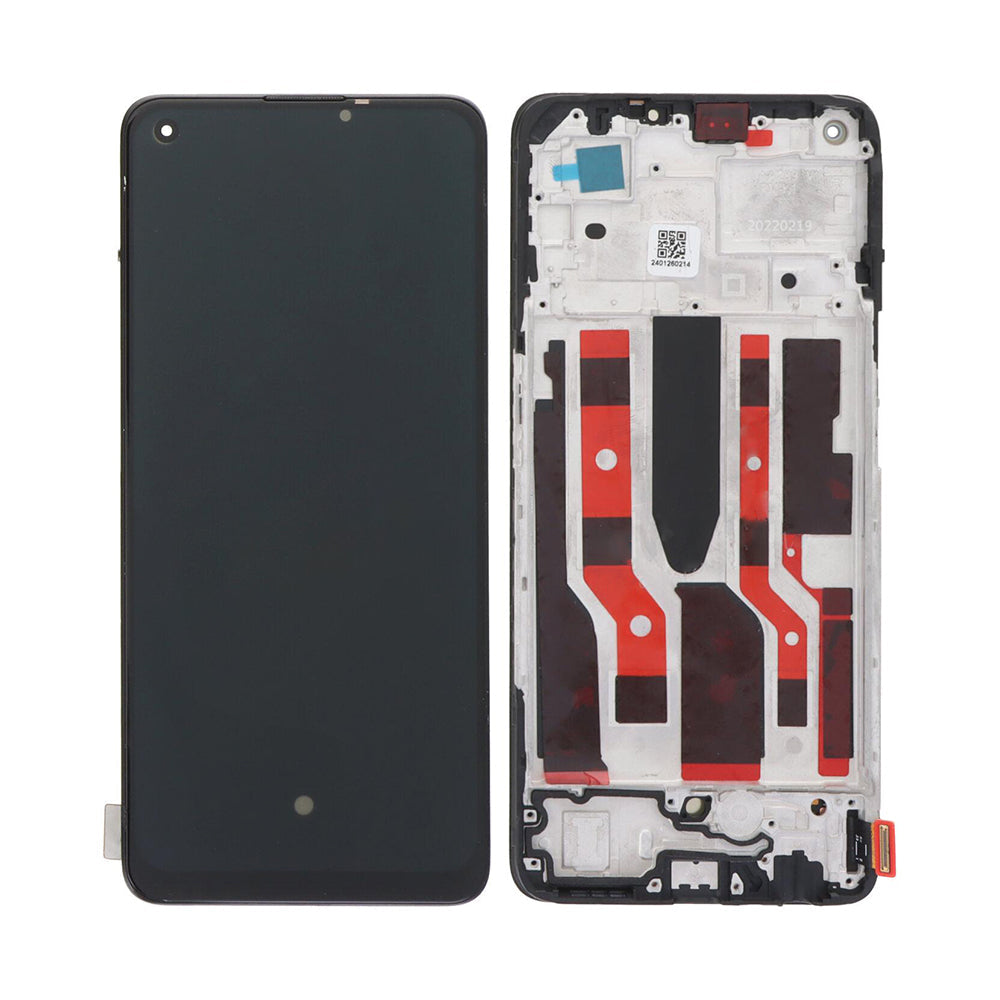 Oppo Reno7 Z 5G. Reno8 Lite 5G Display And Digitizer With Frame Black OEM